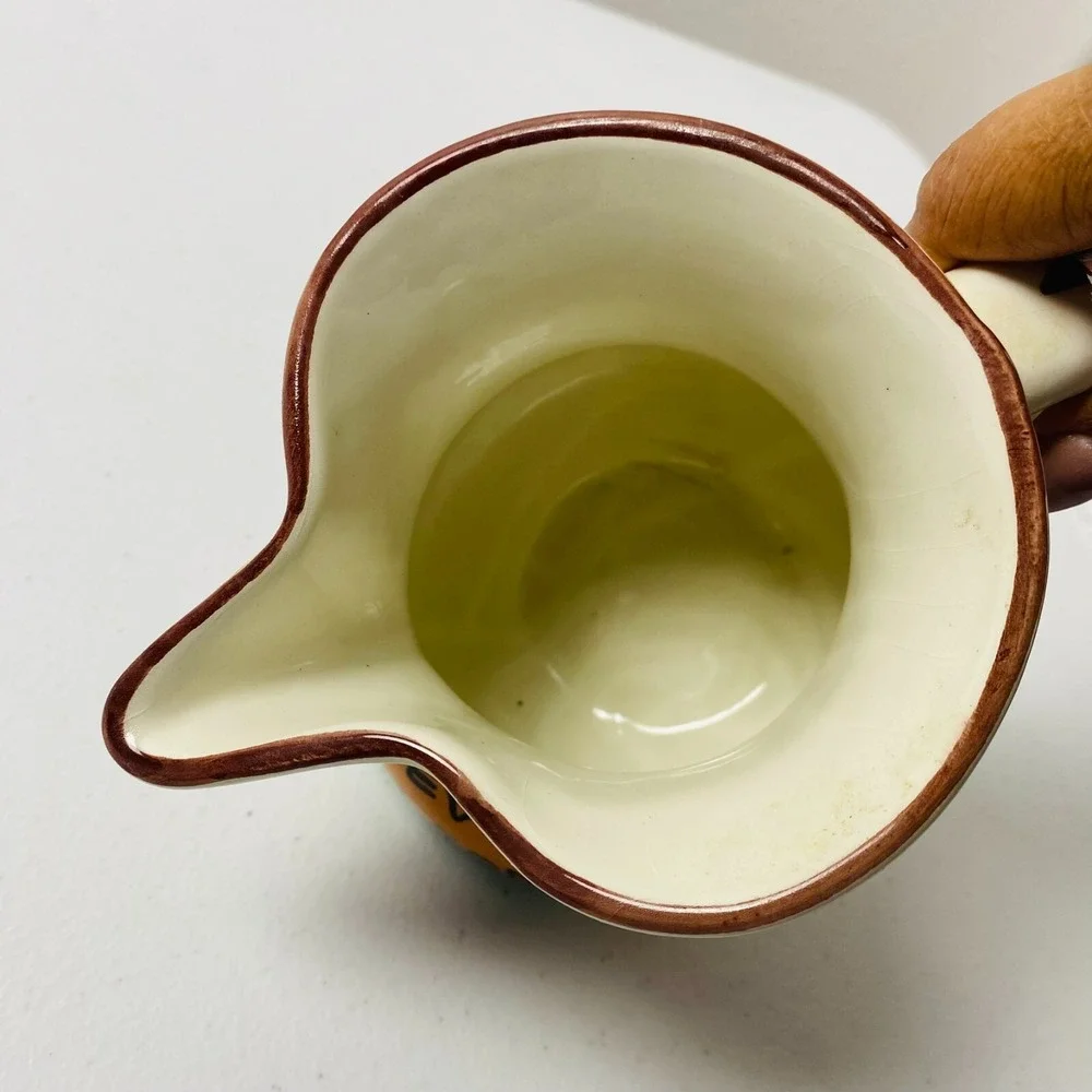 Vintage Wine Pitcher‎ Italy Floral 4.5